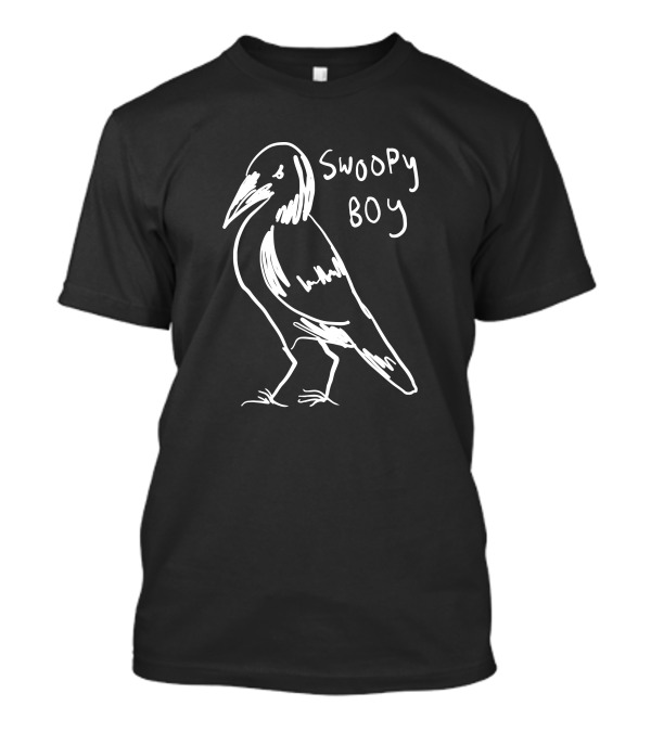 Mrs Legend Swoopy Boy Bird Sketch White T-Shirt