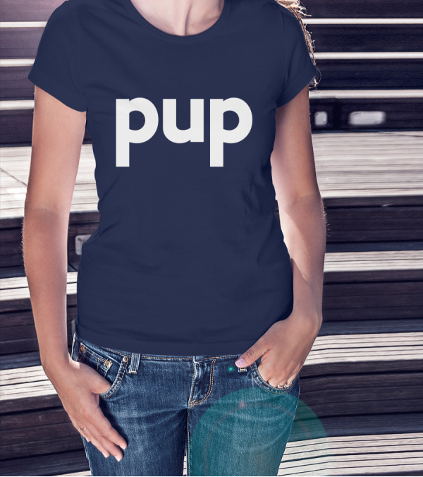Gannondork Pup Bold Text Navy Background T-Shirt