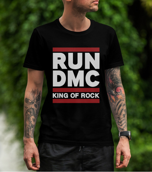 Allinhiphop Run DMC King Of Rock Retro T-Shirt
