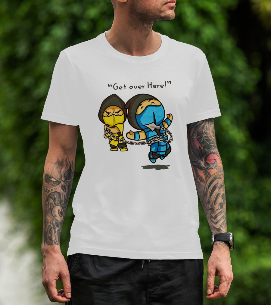 Mortal Kombat Scorpion Chibi Get Over Here The Krypt Classic Scene T-Shirt