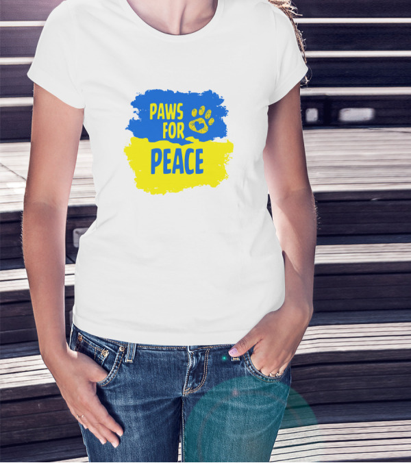 Paws For Peace Ukraine Zonram Liao Custom Ink Shop Store T-Shirt
