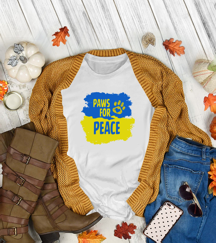Paws For Peace Ukraine Zonram Liao Custom Ink Shop Store T-Shirt