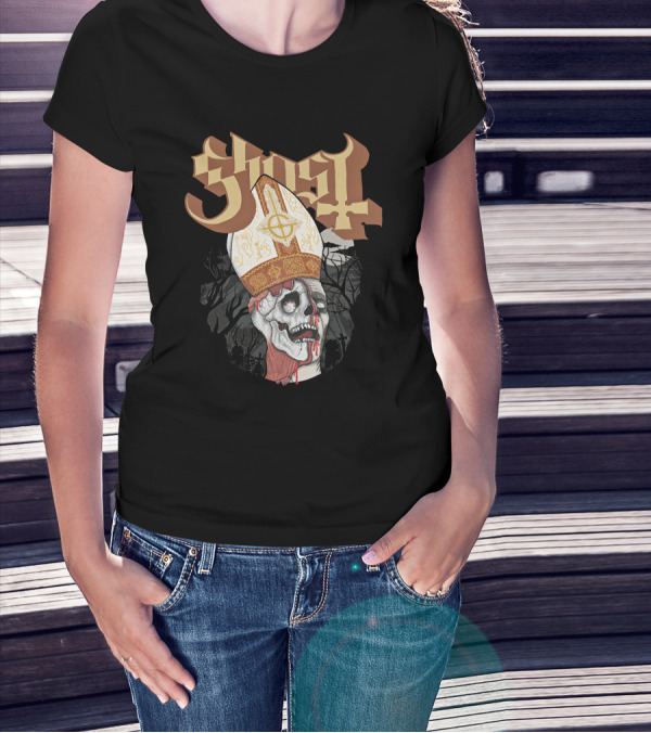 Ironender17 Ghost The Dead Are Alive Papal Zombie T-Shirt