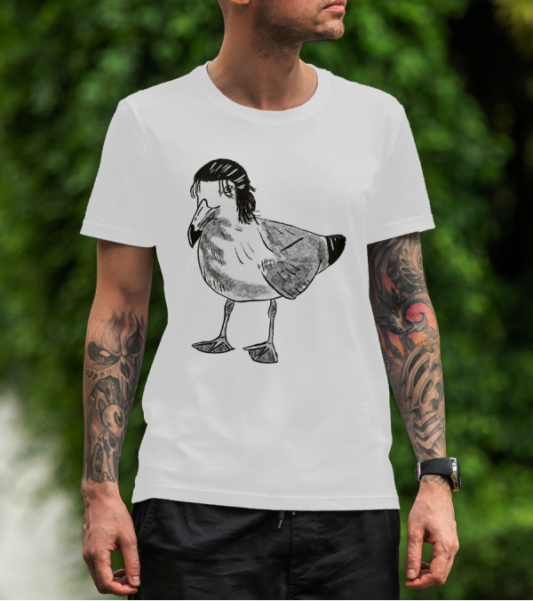 Eren Yeager Seagull Toast Guy Bird Anime Meme T-Shirt