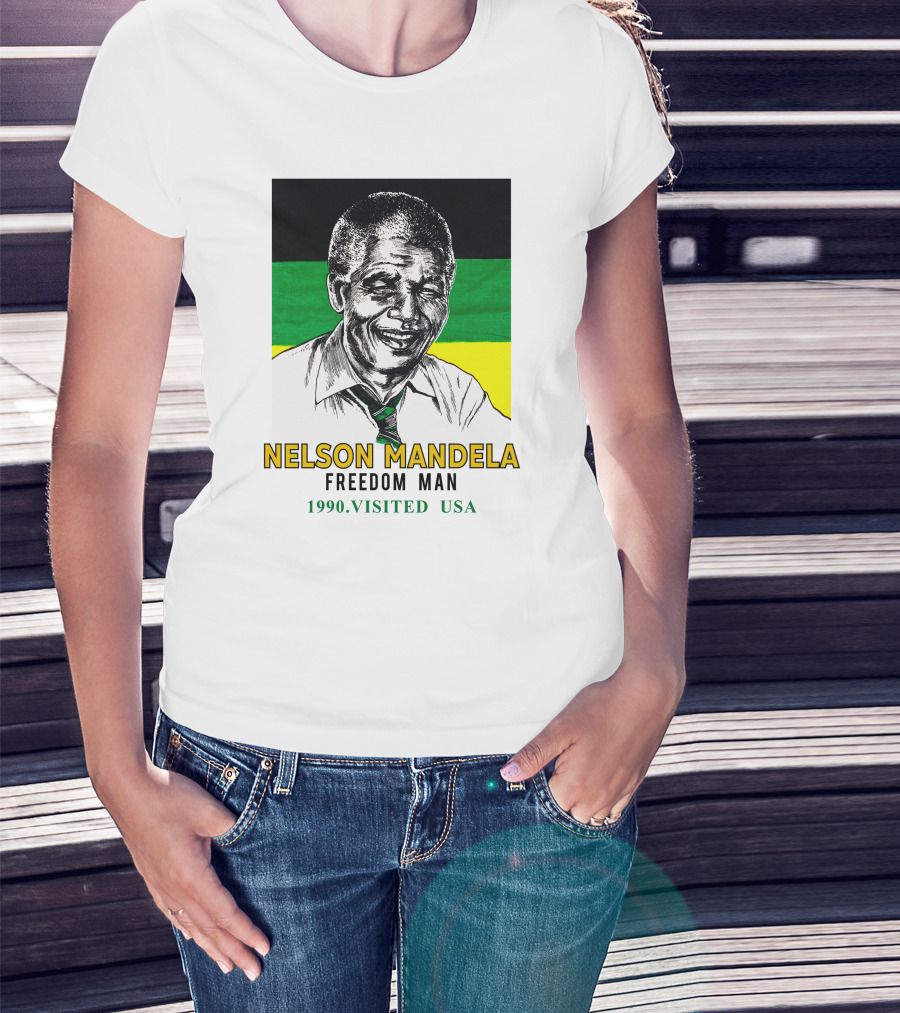 Jointcustodydc Nelson Mandela Freedom Man 1990 Visited USA T-Shirt