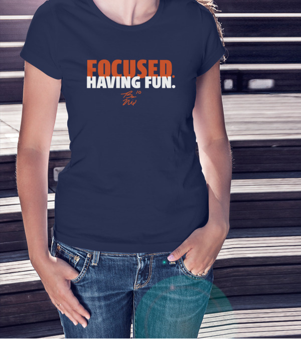 Focused: Having Fun Bo Nix Signature T-Shirt
