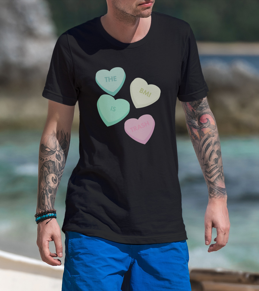 The Bmi Is Trash Pastel Heart Shapes T-Shirt