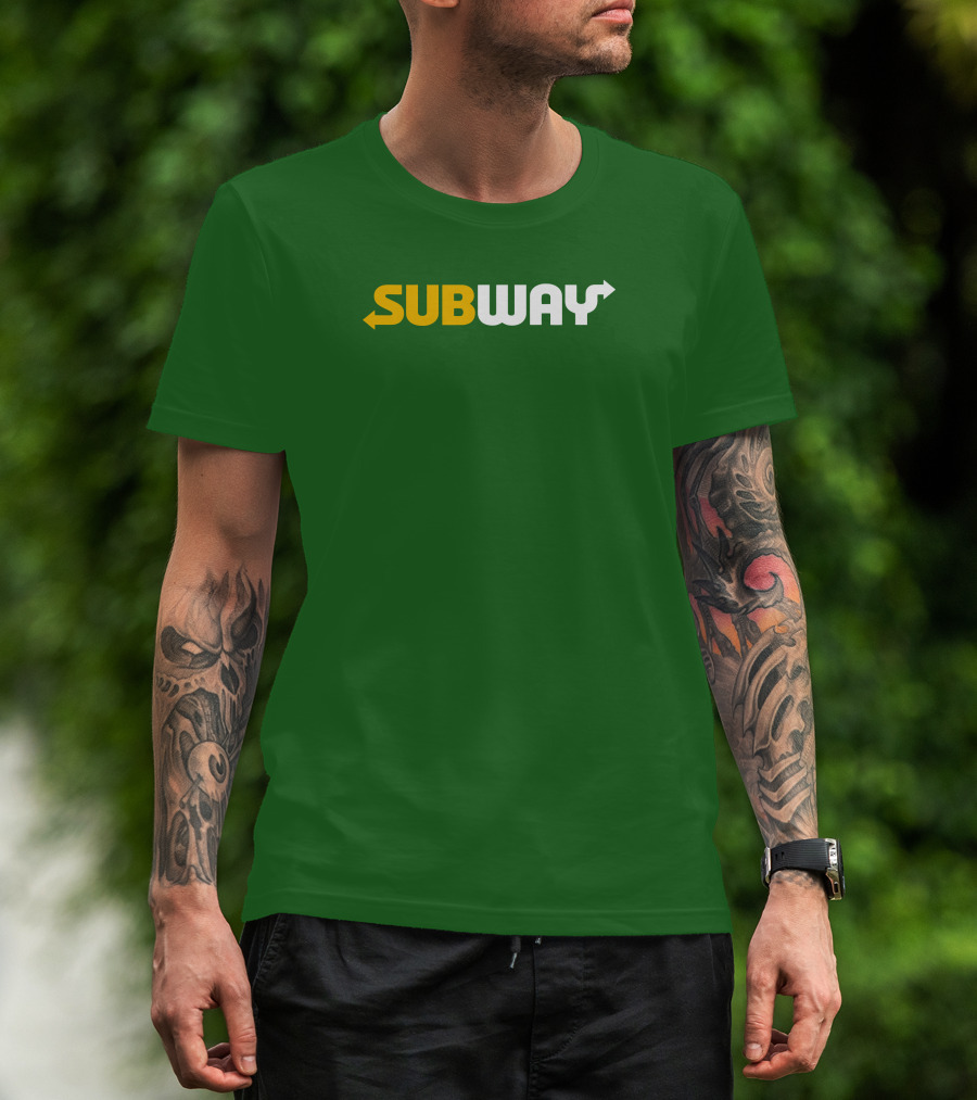 Keefler Subway Logo With Green Background T-Shirt