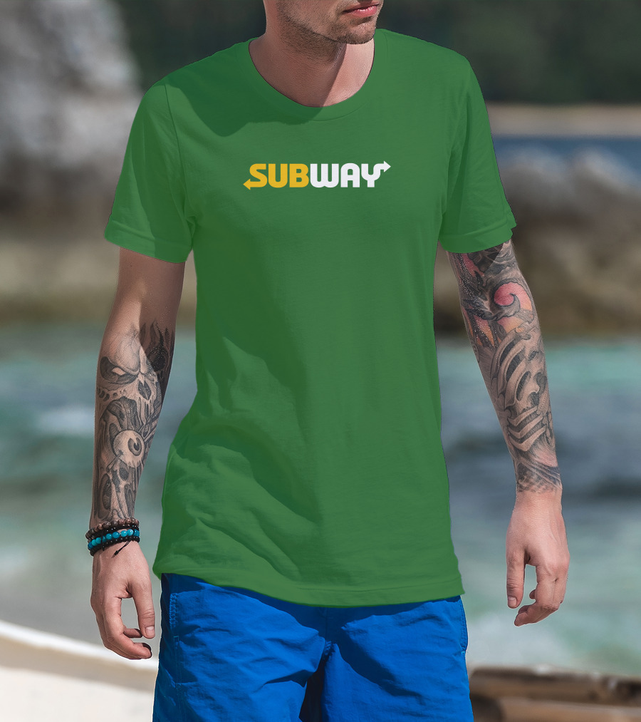 Keefler Subway Logo With Green Background T-Shirt