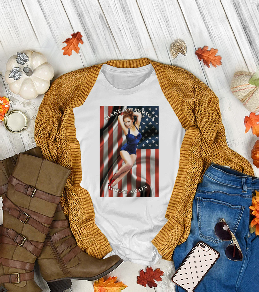 MAKE AMERICA GREAT AGAIN US FLAG PIN-UP MODEL T-Shirt