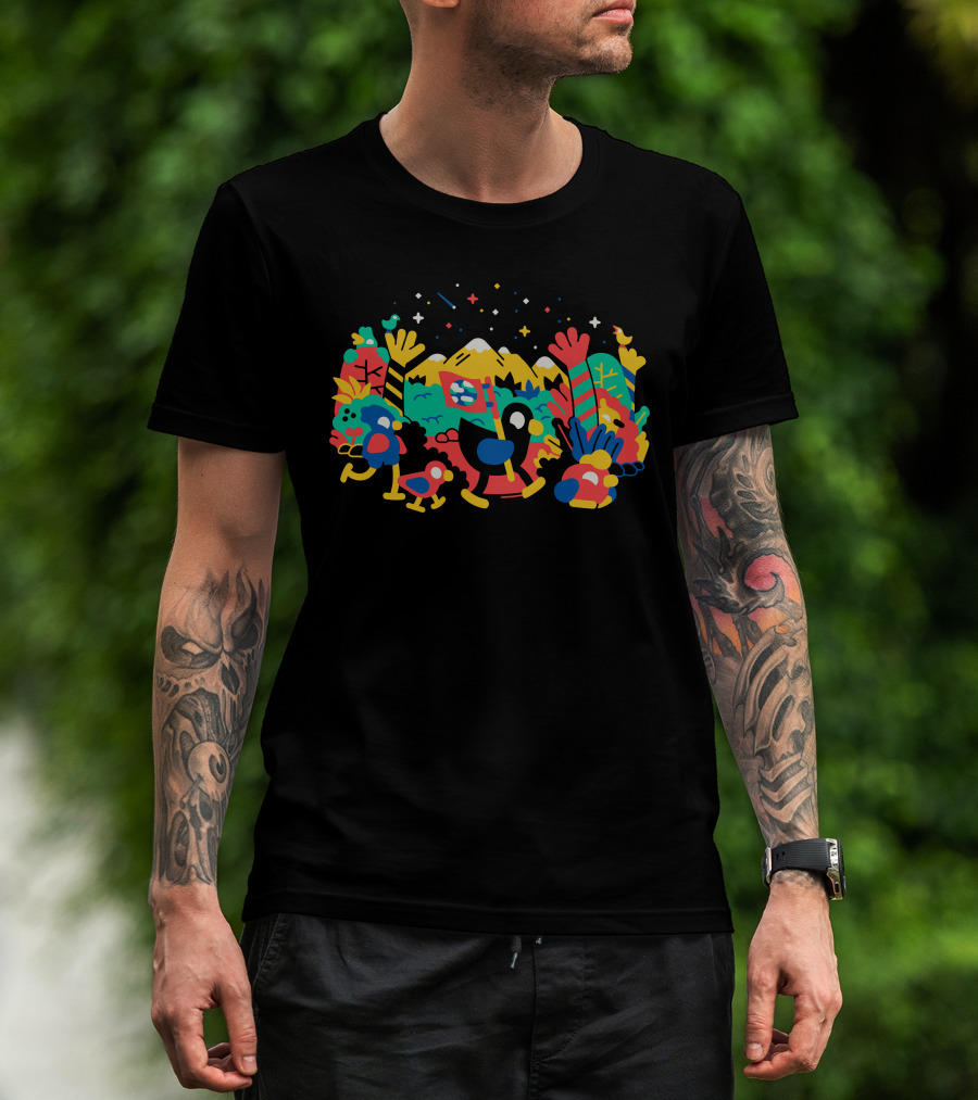 Kurzgesagt Duck And Friends Adventure Scene T-Shirt