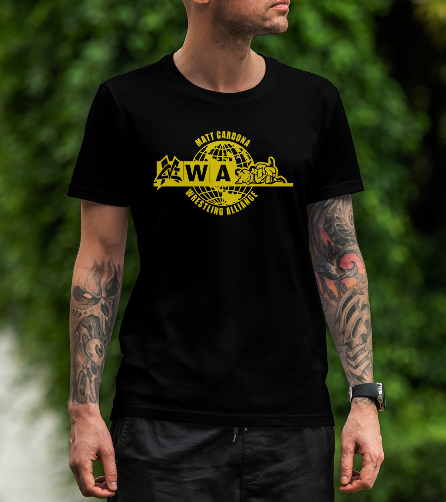 Matt Cardona Wrestling Alliance MCWA 9066 Logo Yellow T-Shirt