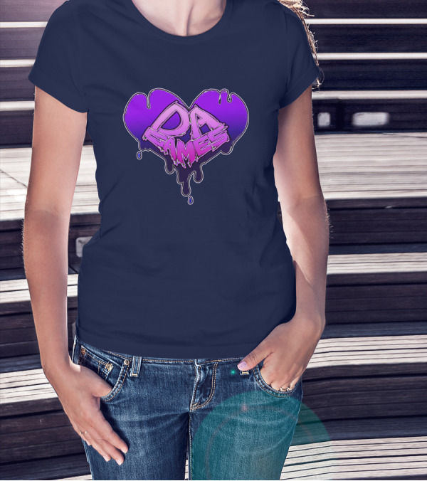 DAValentine Heart Drip Design DA Games Will Ryans Store T-Shirt