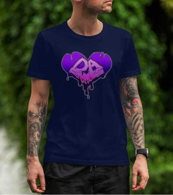 DAValentine Heart Drip Design DA Games Will Ryans Store T-Shirt