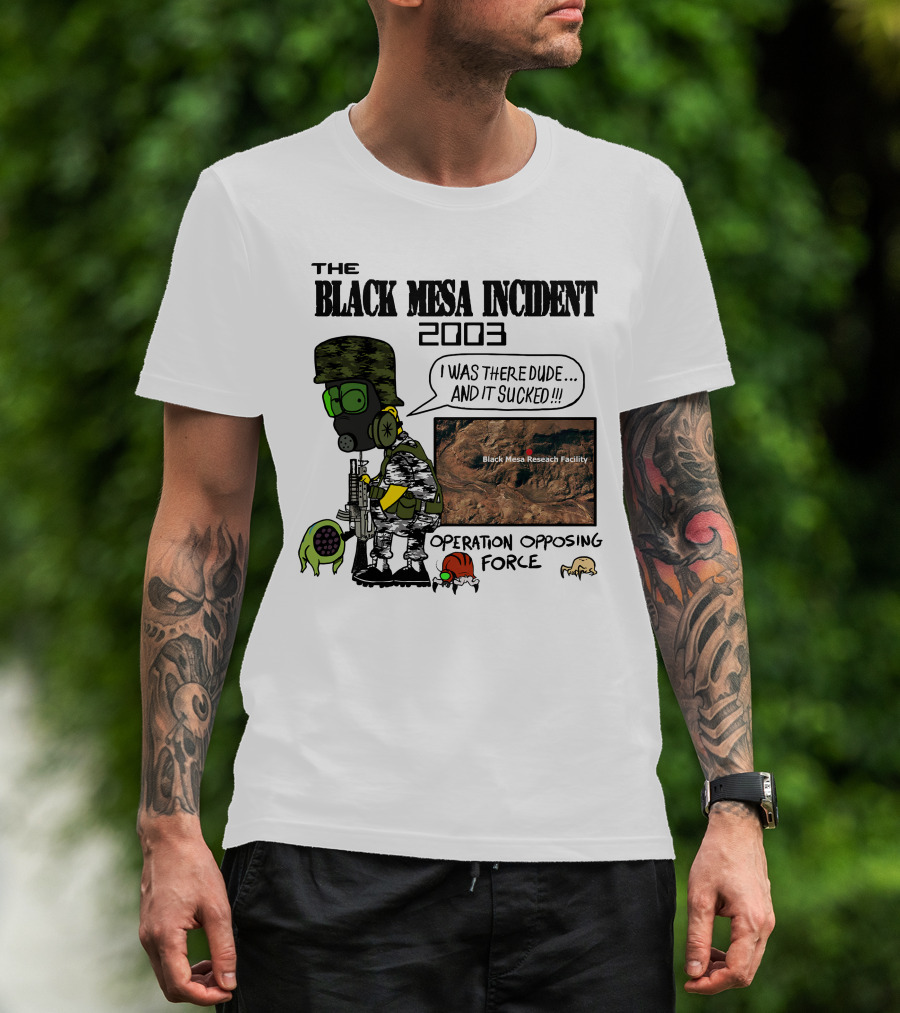 The Black Mesa Incident 2003 Operation Opposing Force Bootleg Bart Style Maurs T-Shirt
