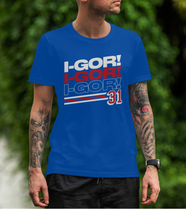 We Bleed Blue NYC Merch Store I-Gor I-Gor I-Gor 31 T-Shirt