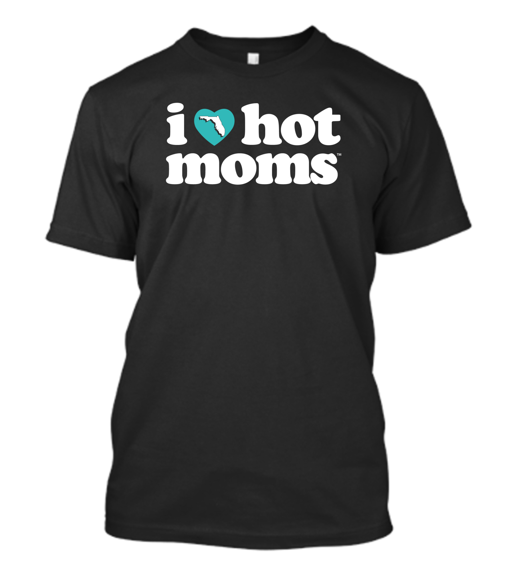 I Love Hot Mom Florida Charity Heart Shape Icon Map T-Shirt