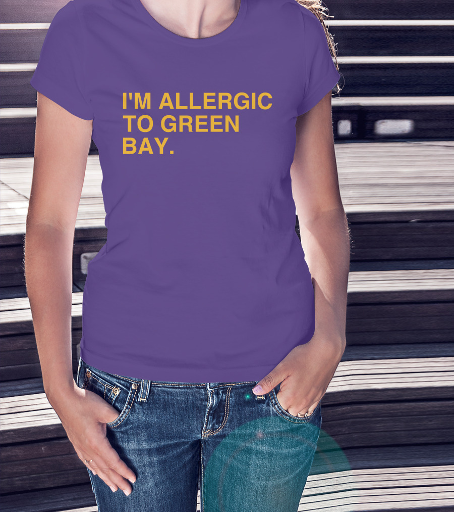 I'm Allergic To Green Bay Packers Football Fan Rivalry T-Shirt