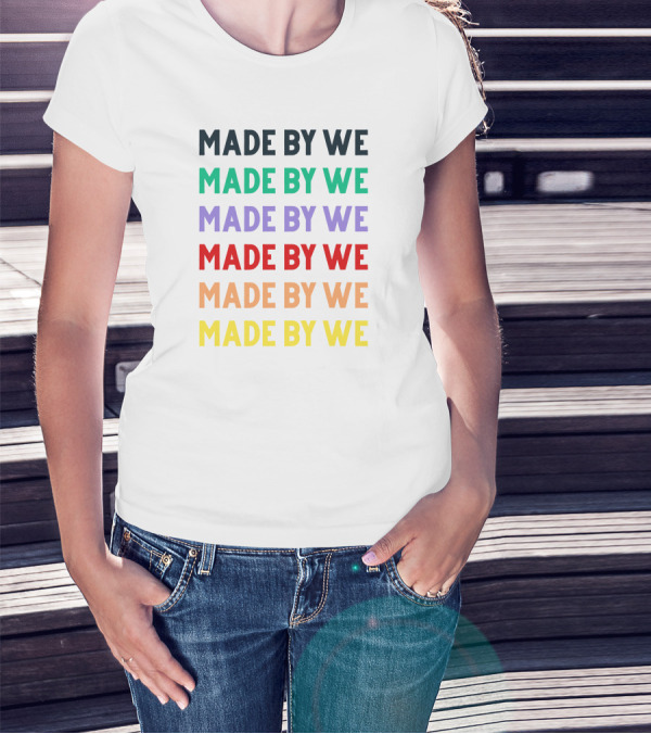 Made By We Rainbow Multicolor Typography T-Shirt