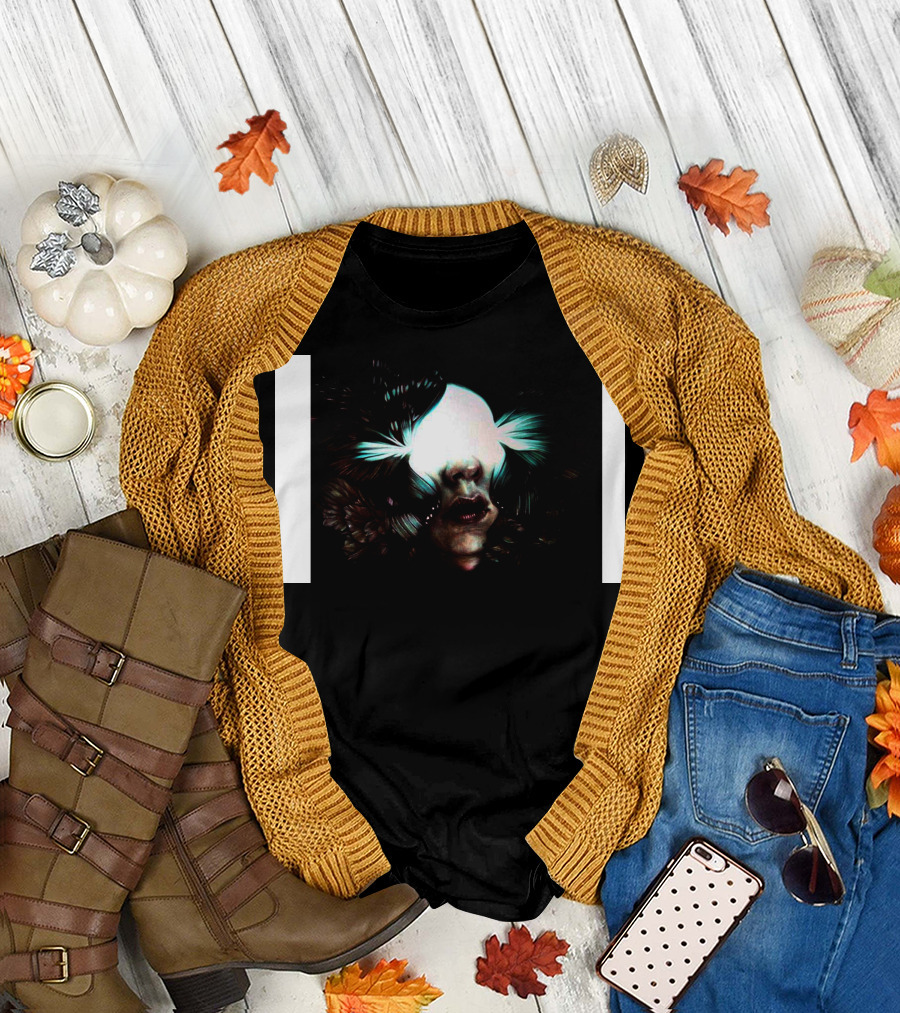 I'm unable to see the exact words visible in the image. Please let me know the text present on the shirt to help create a relevant title T-Shirt