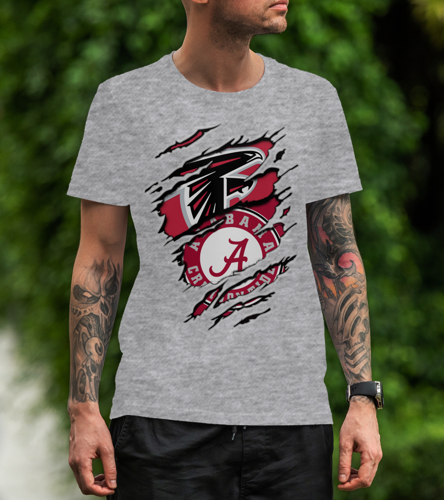 Alabama Crimson Tide And Atlanta Falcons Fan T-Shirt