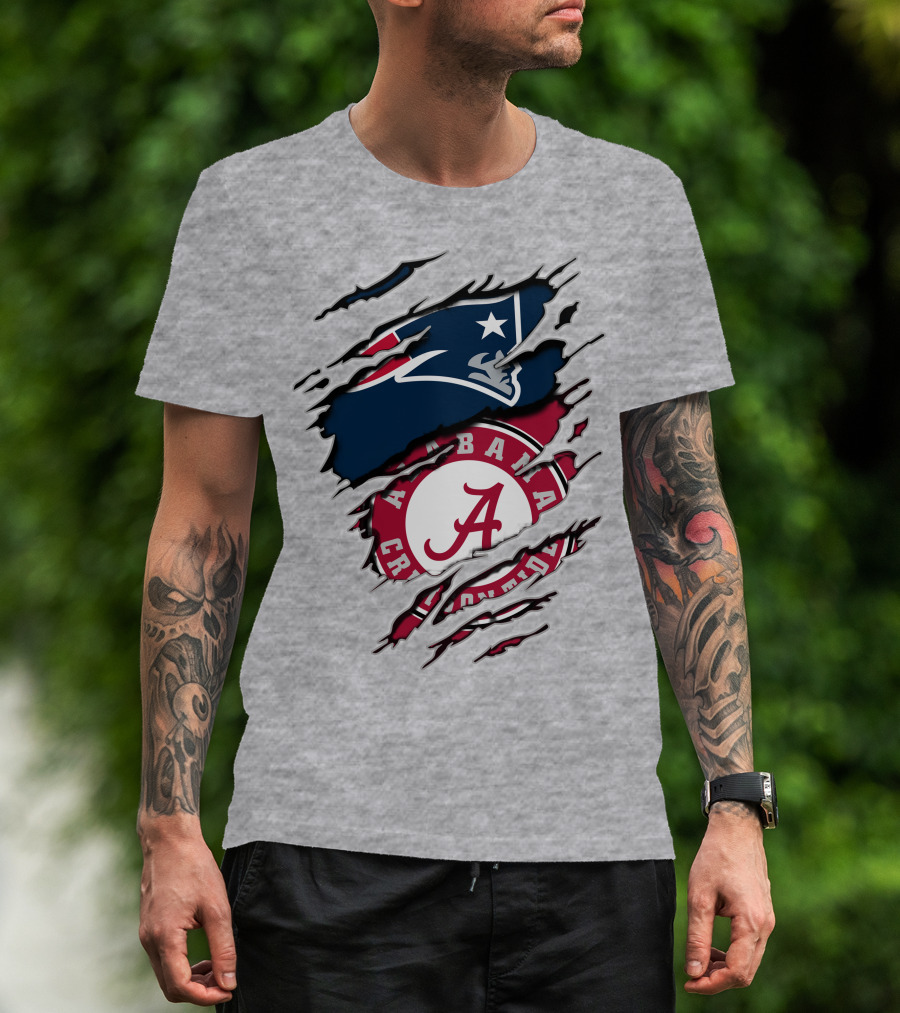Alabama Crimson Tide Patriots Logo Mashup T-Shirt