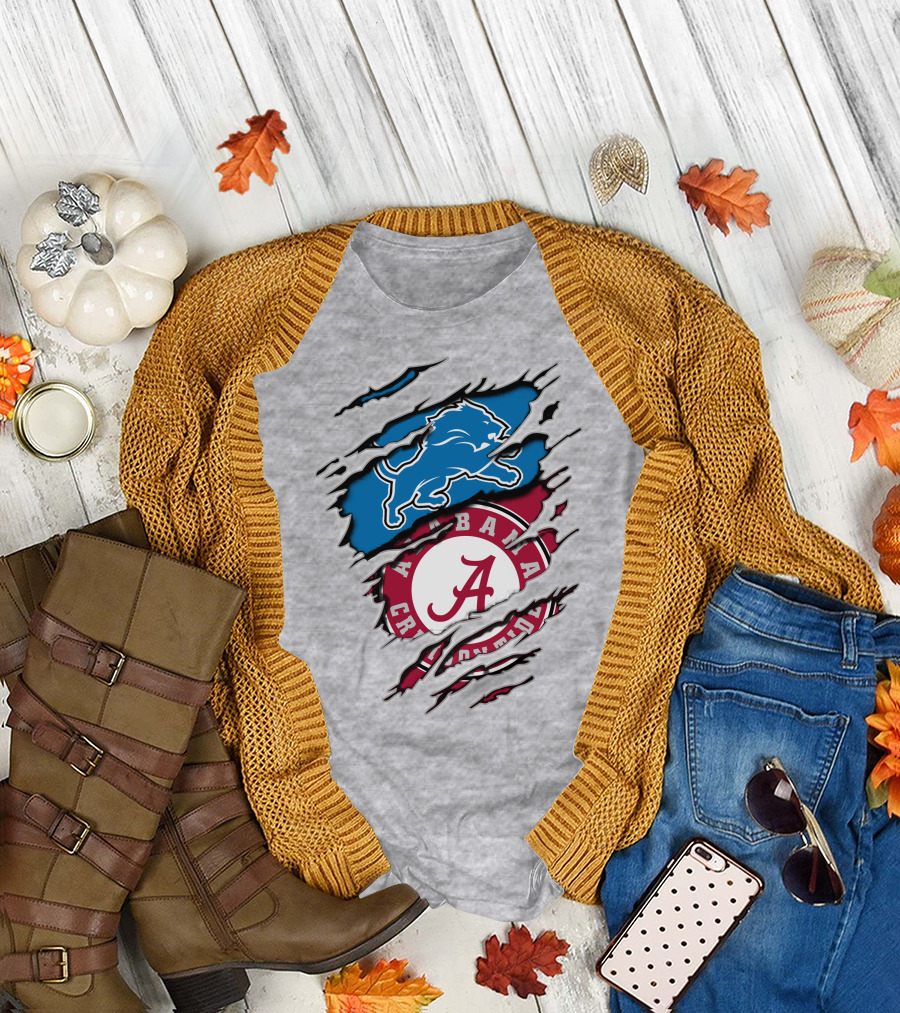 Detroit Lions Alabama Crimson Tide T-Shirt