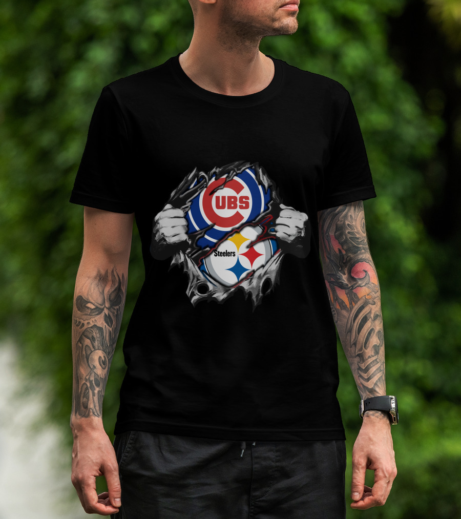 Steelers Cubs Logo Mashup T-Shirt