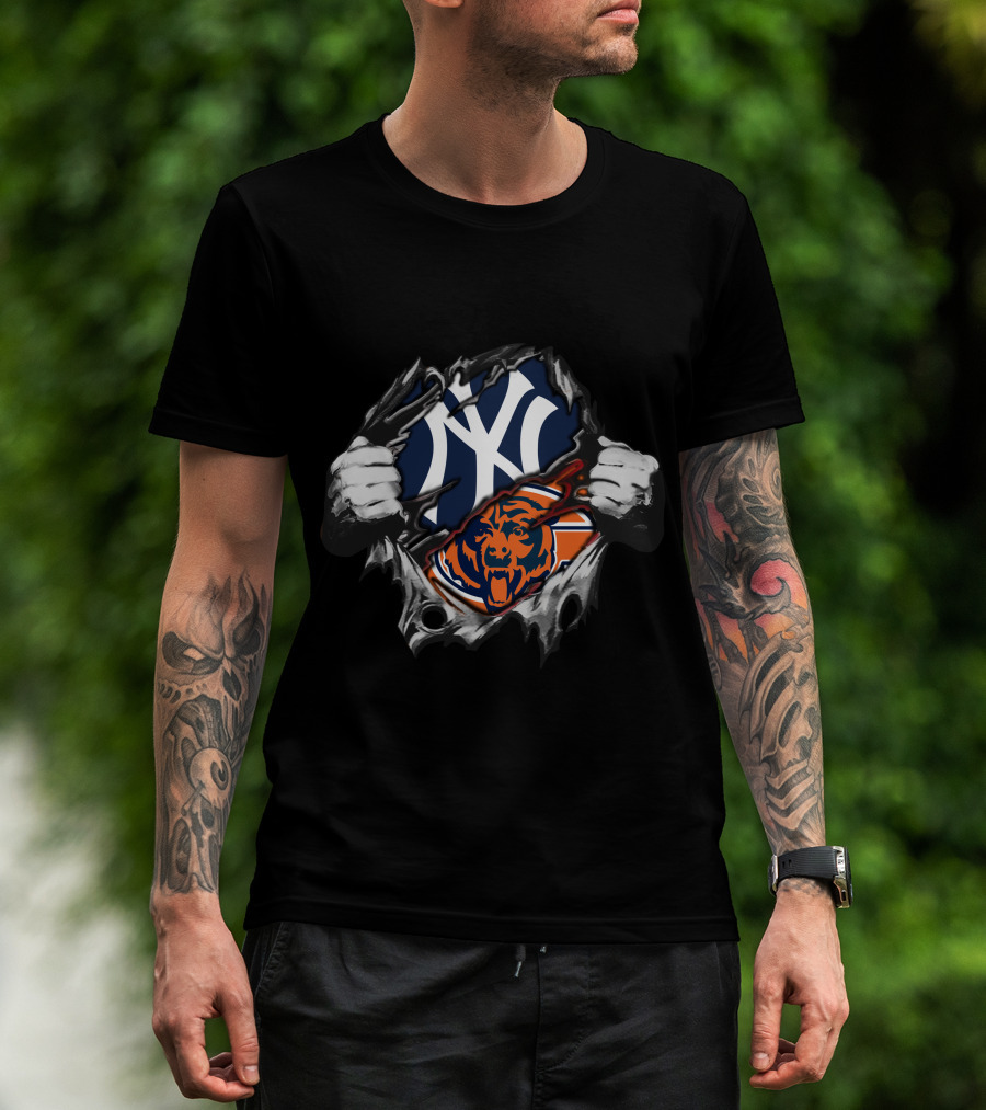 Yankees Bears Crossover Symbol Fusion T-Shirt