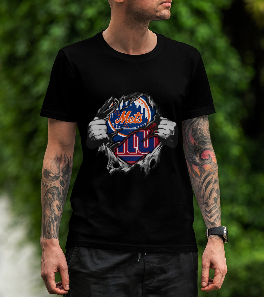 New York Giants Mets Mashup T-Shirt