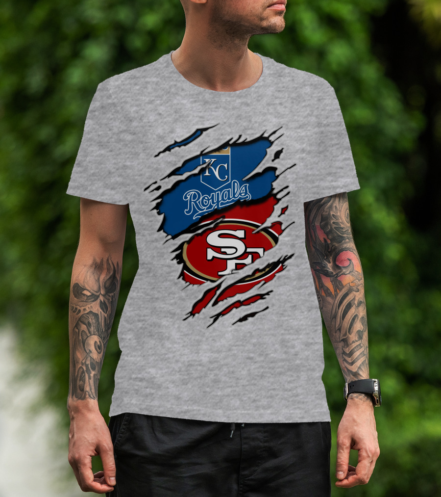 Kc Royals Sf 49ers Logo Mashup T-Shirt