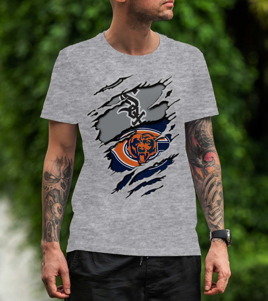 Chicago Bears Whitesox Tear-Through T-Shirt