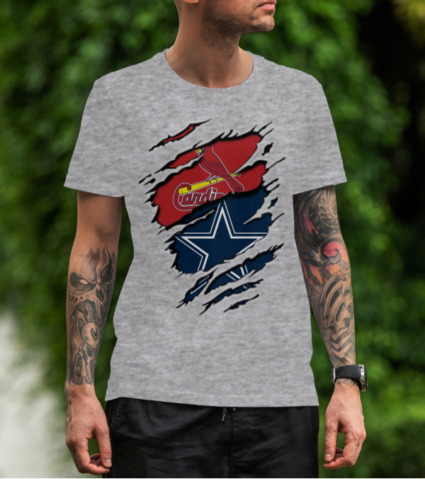 Dallas Cowboys And St. Louis Cardinals NFL MLB T-Shirt