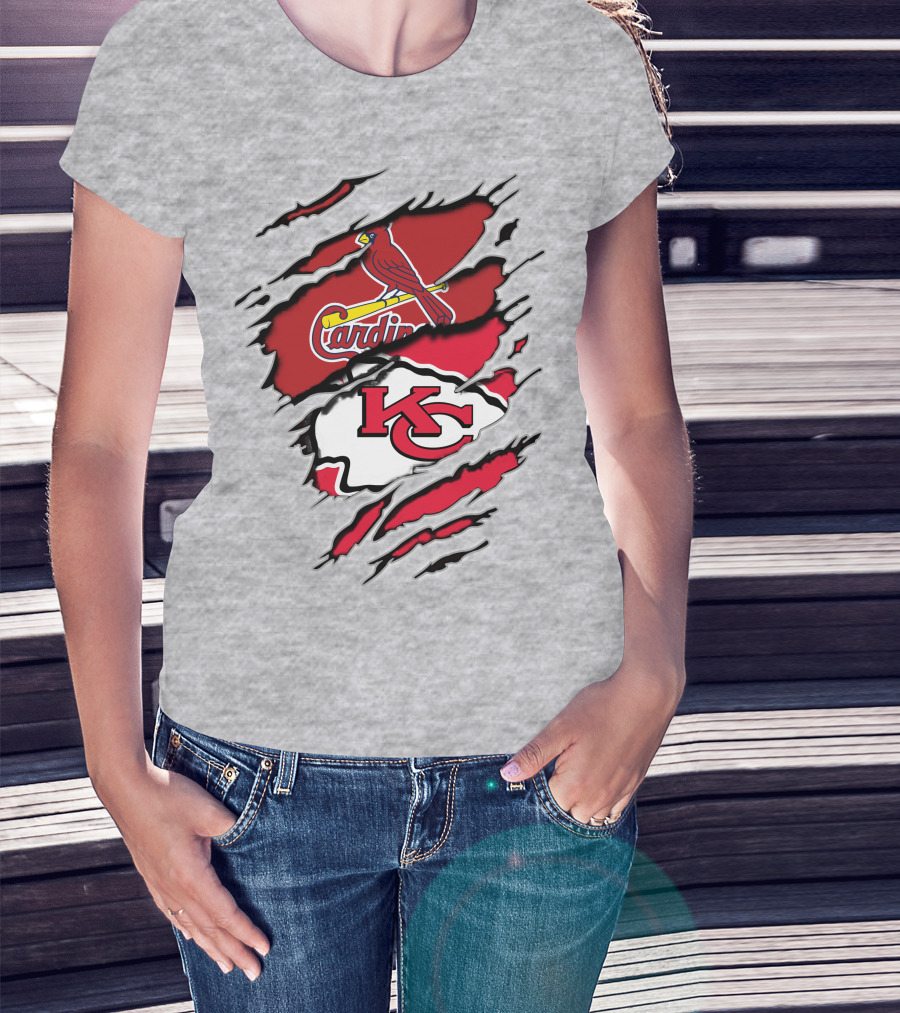 Kansas City Chiefs St. Louis Cardinals Collaboration T-Shirt