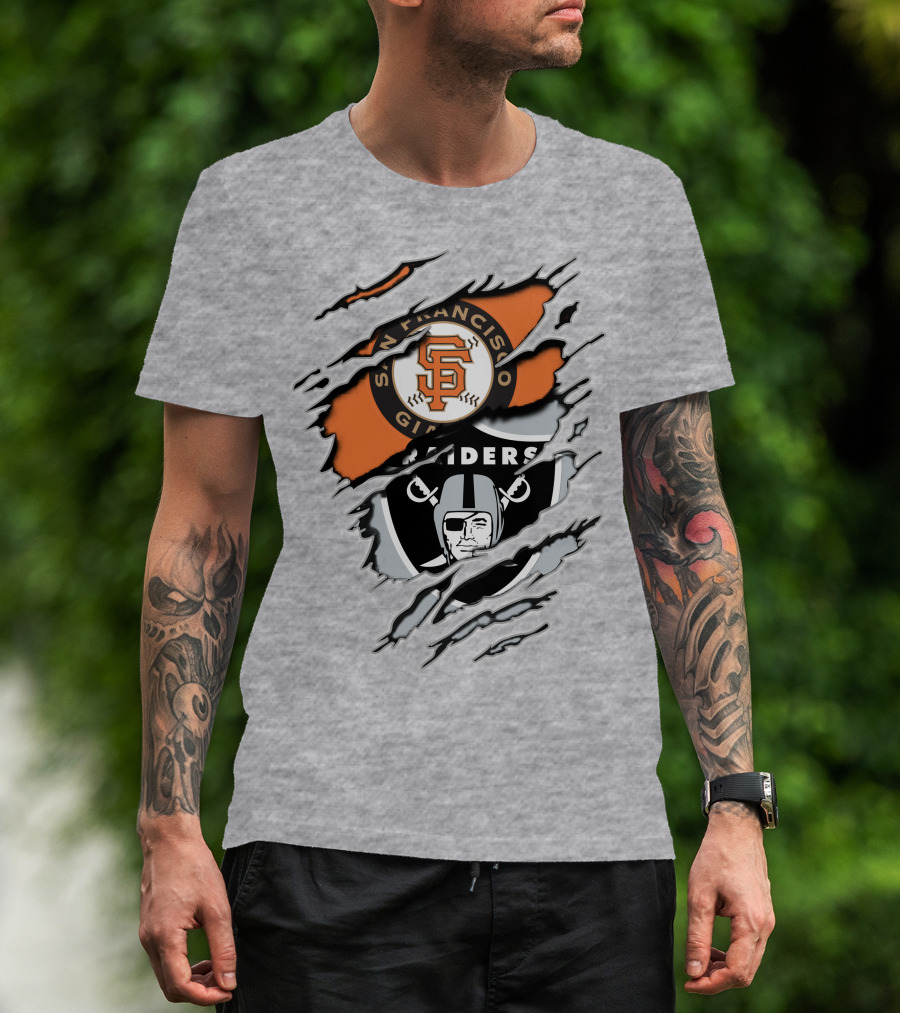 San Francisco Giants Raiders Logo Mashup T-Shirt