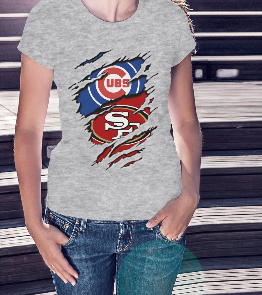 Cubs San Francisco Forty-Niners Torn T-Shirt