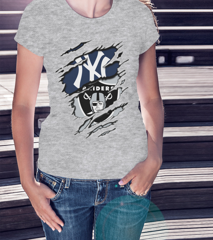 Raiders Yankees Ny Crossover T-Shirt