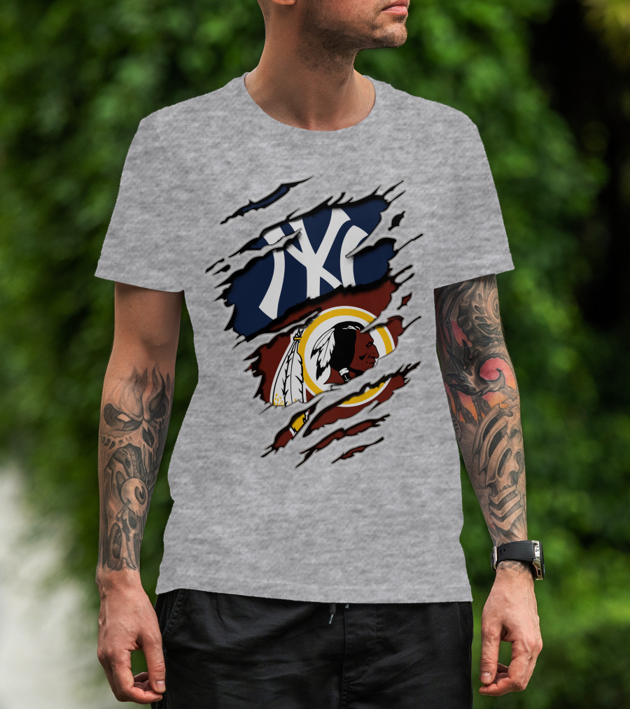 Yankees Redskins Logo Mashup T-Shirt