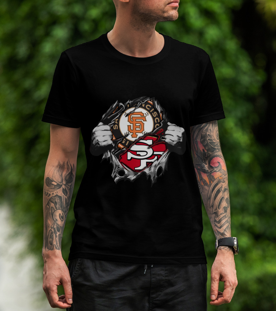 San Francisco 49ers And Giants Logo Fusion T-Shirt