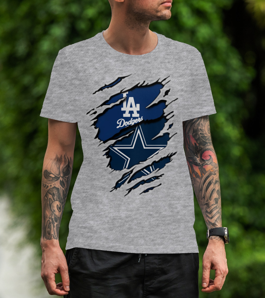 Dodgers Cowboys La Logo Mashup T-Shirt