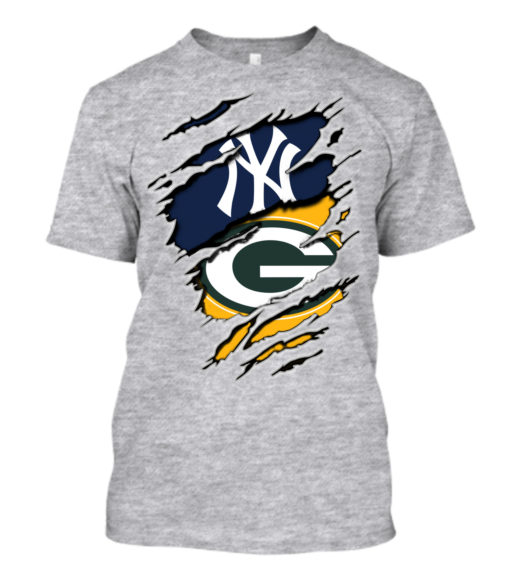 Packers Yankees Green Bay New York Crossover T-Shirt