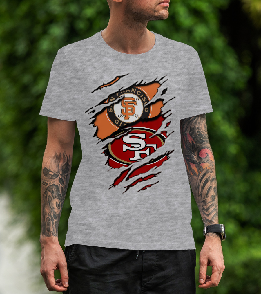 San Francisco Giants 49ers Crossover Logo T-Shirt
