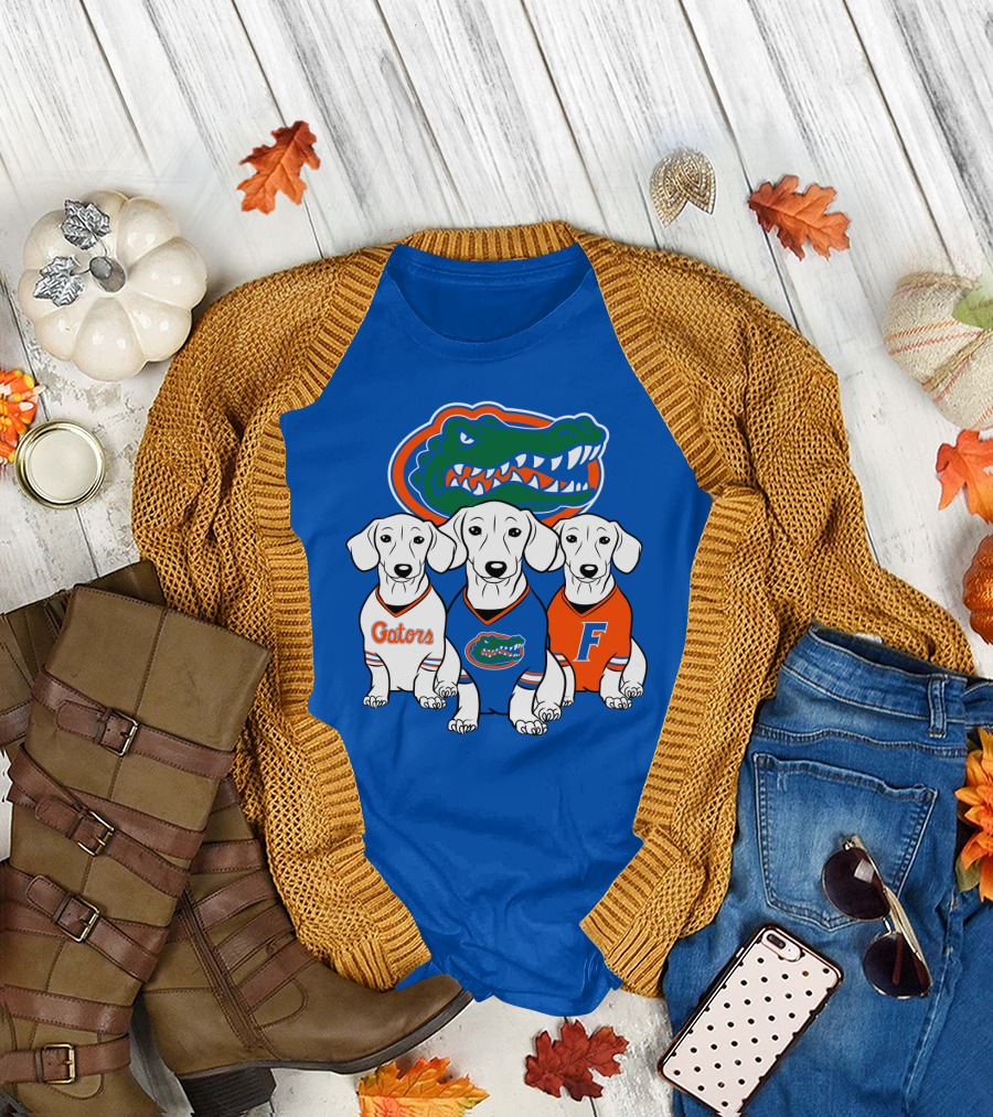 Florida Gators Dachshund Dogs T-Shirt