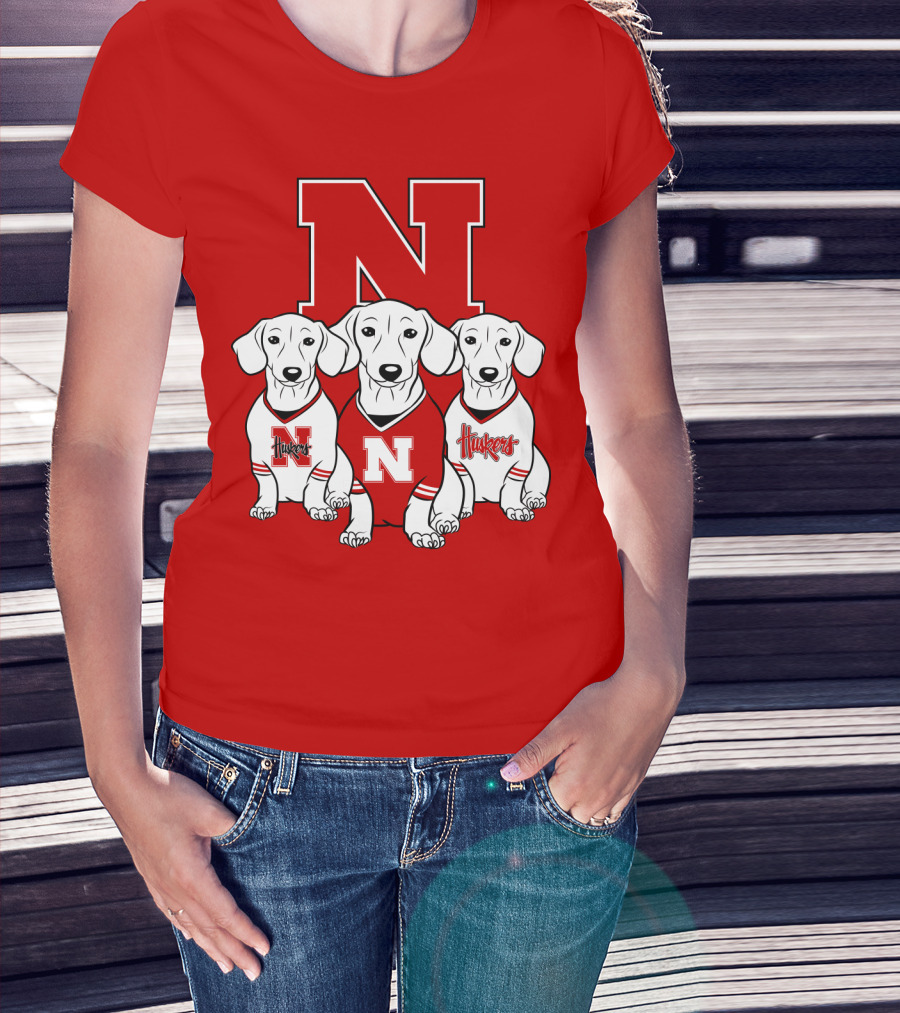 Nebraska Huskers Dachshund T-Shirt