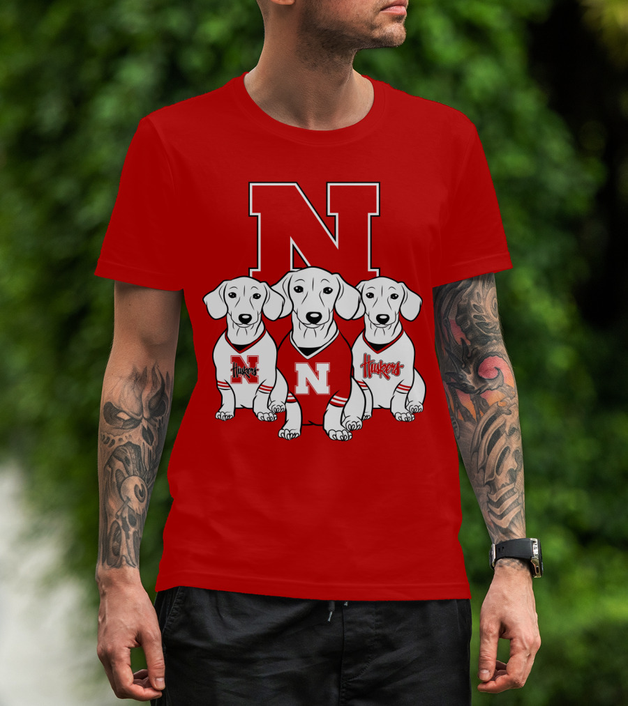 Nebraska Huskers Dachshund T-Shirt