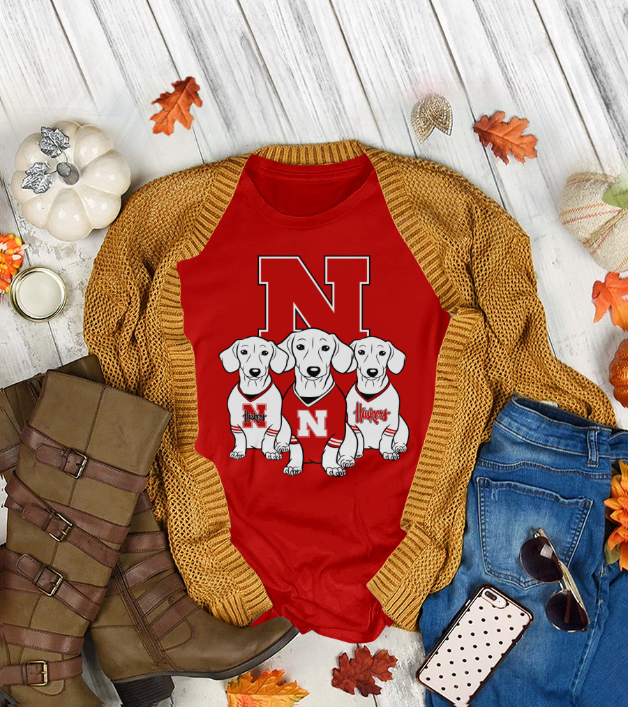 Nebraska Huskers Dachshund T-Shirt