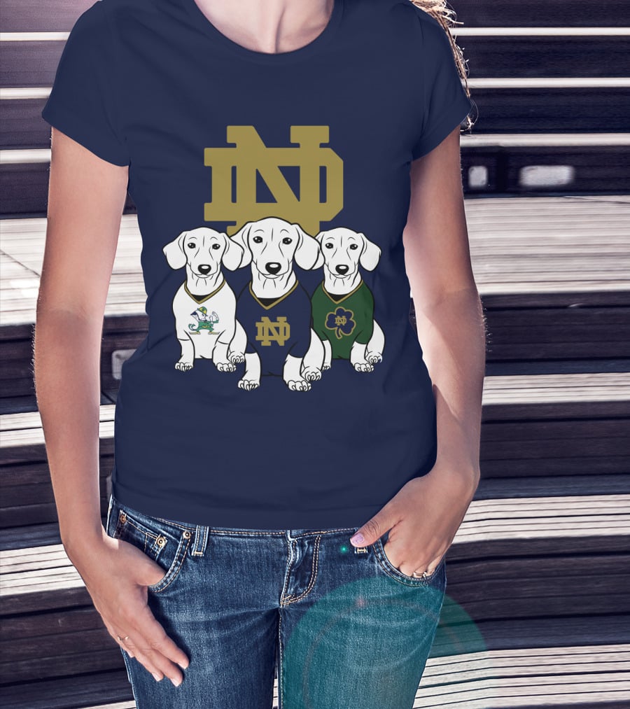 Dachshund Notre Dame Fighting Irish T-Shirt