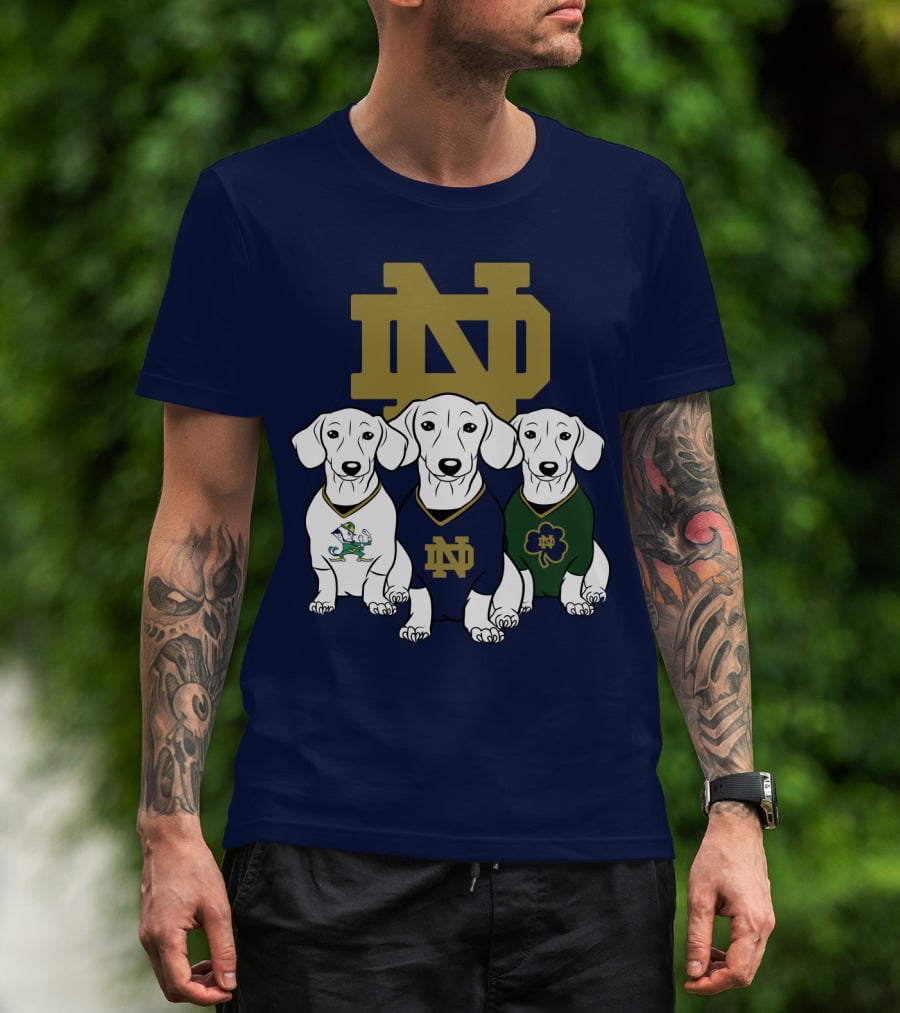 Dachshund Notre Dame Fighting Irish T-Shirt