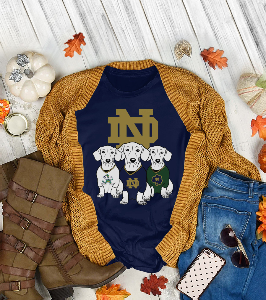 Dachshund Notre Dame Fighting Irish T-Shirt