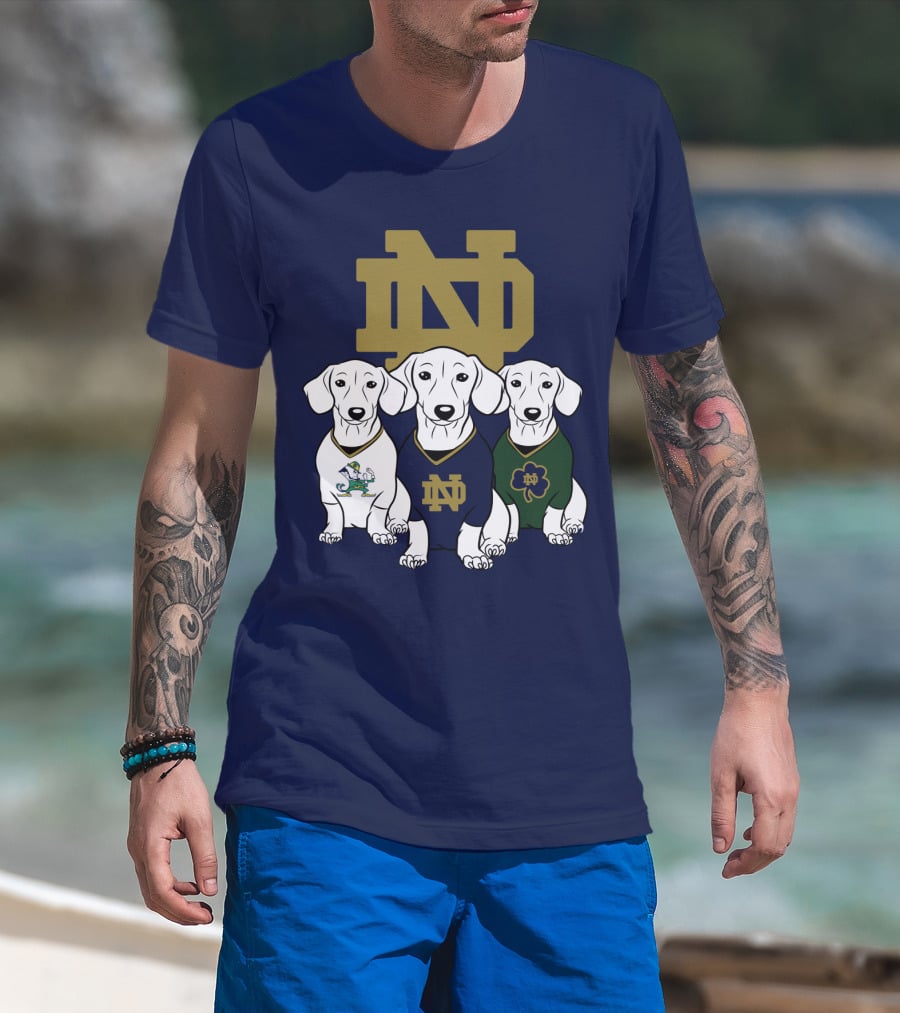 Dachshund Notre Dame Fighting Irish T-Shirt